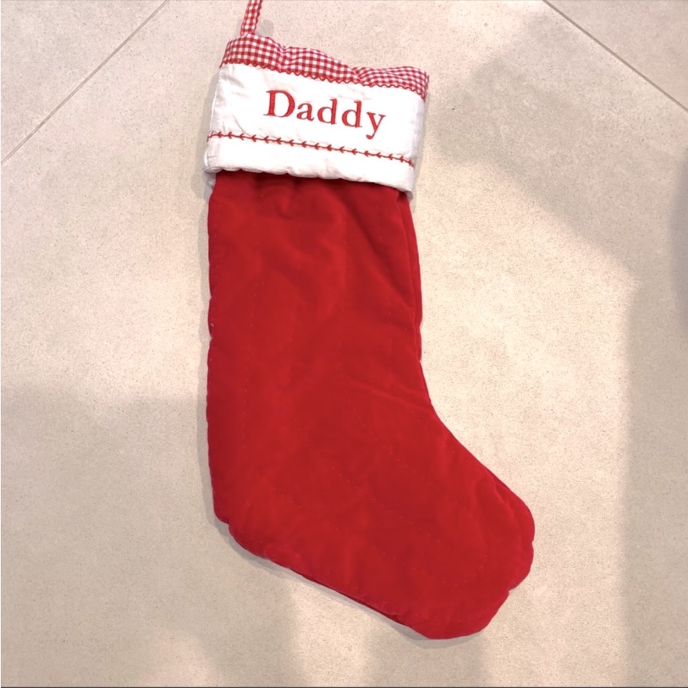 Pottery Barn Kids Daddy Christmas Holiday Stocking